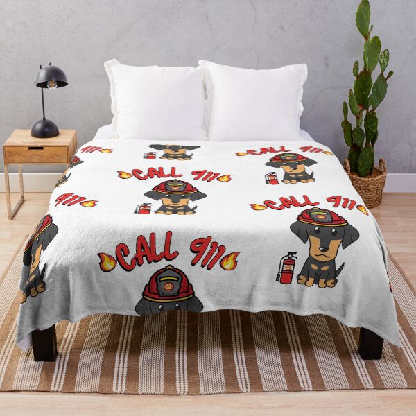 Item preview, Funny Dachshund Firefighter designed and sold by Pet Station.