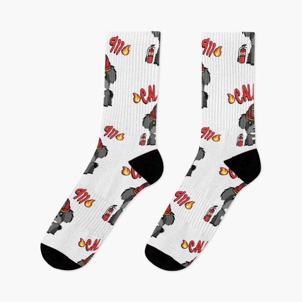 Item preview, Funny Schnauzer Firefighter designed and sold by Pet Station.