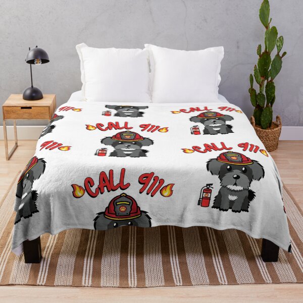Item preview, Funny Schnauzer Firefighter designed and sold by Pet Station.