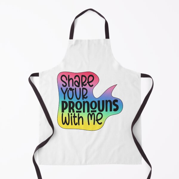 Item preview, Share Your Pronouns with Me Rainbow saying designed and sold by Dolphin Graphic.