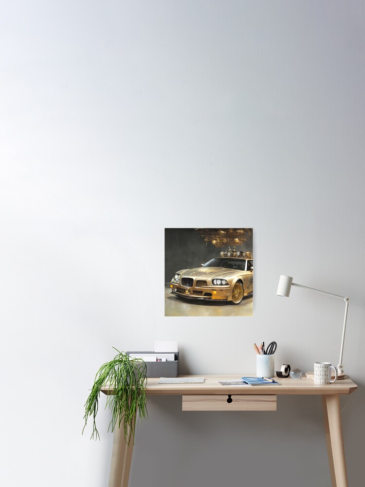 Shiny Golden Car Poster for Sale by Elisabeth Lucas