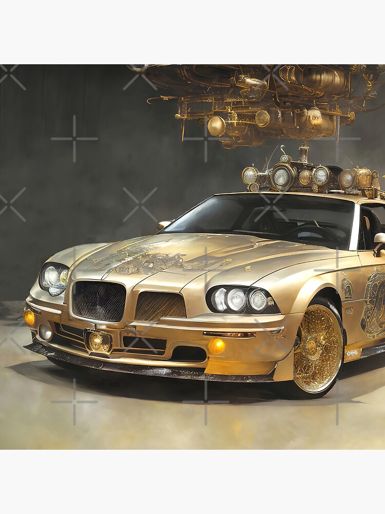 Shiny Golden Car Poster for Sale by Elisabeth Lucas