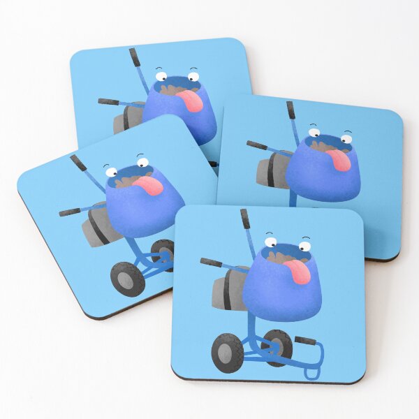 Item preview, Cute, happy cement mixer cartoon illustration designed and sold by FrogFactory.