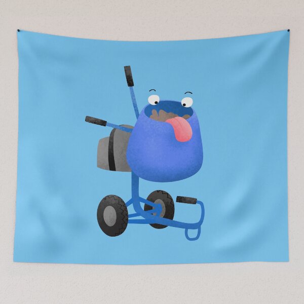 Item preview, Cute, happy cement mixer cartoon illustration designed and sold by FrogFactory.
