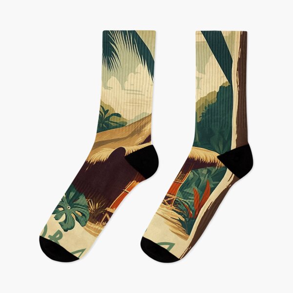 Item preview, Bora Bora Hut Vintage Travel Art Poster designed and sold by OldTravelArt.