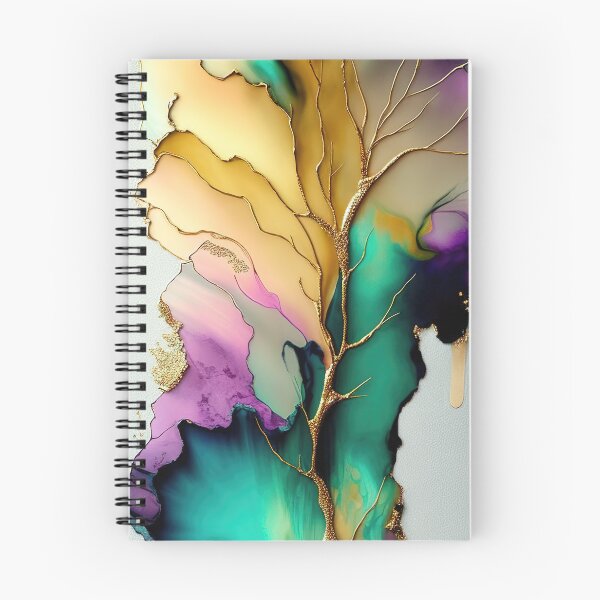 Item preview, Golden cracks in flowing alcohol ink designed and sold by RK - Shop.