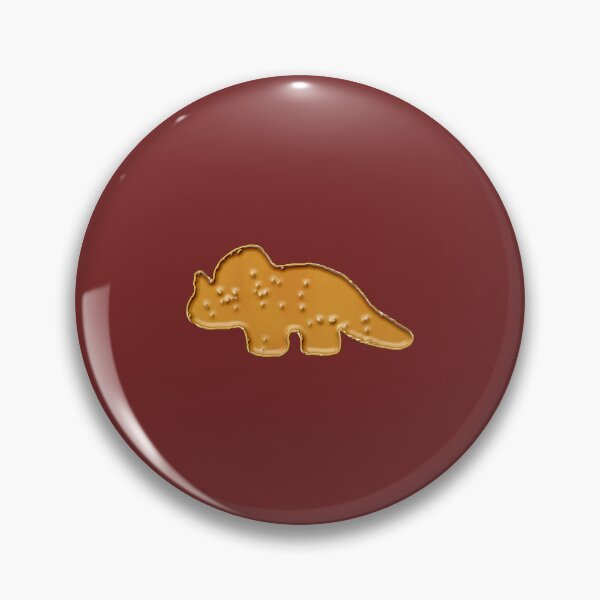 Item preview, Dinosaur Chicken Nugget Enamel Pin designed and sold by EnamelStudio.
