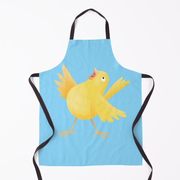 Item preview, Cute singing yellow canary cartoon illustration designed and sold by FrogFactory.