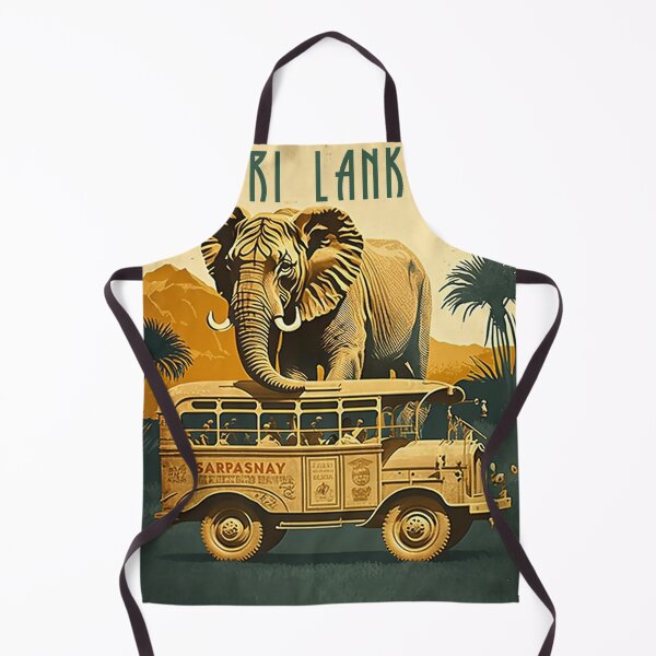 Item preview, Sri Lanka Safari Vintage Travel Art Poster designed and sold by OldTravelArt.