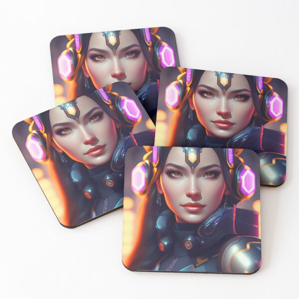 Item preview, Futuristic Diva Girl in Tech Wear designed and sold by MotionWaves.