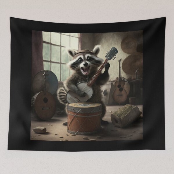 Item preview, funny raccoon music designed and sold by KLSproduct.