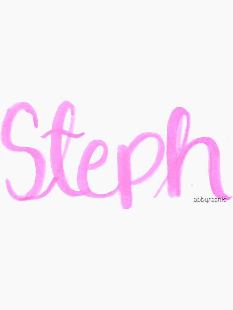 "Stephanie" Sticker for Sale by abbyresnic Redbubble