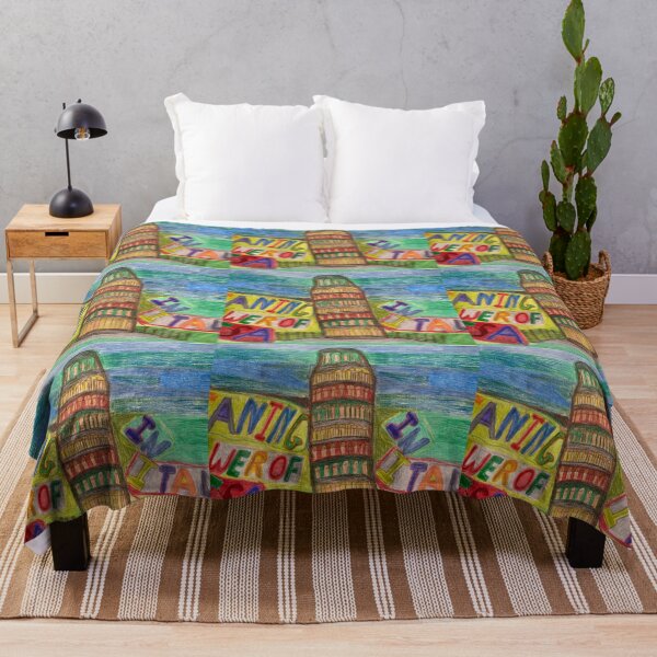 Item preview, Leaning Tower of Pisa in Italy Bright And Brilliant Colourful Background designed and sold by PodmenikArt.