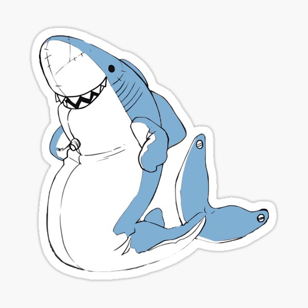 "Shark Polka Dead Mount Death Play Inspired Sticker" Sticker for Sale
