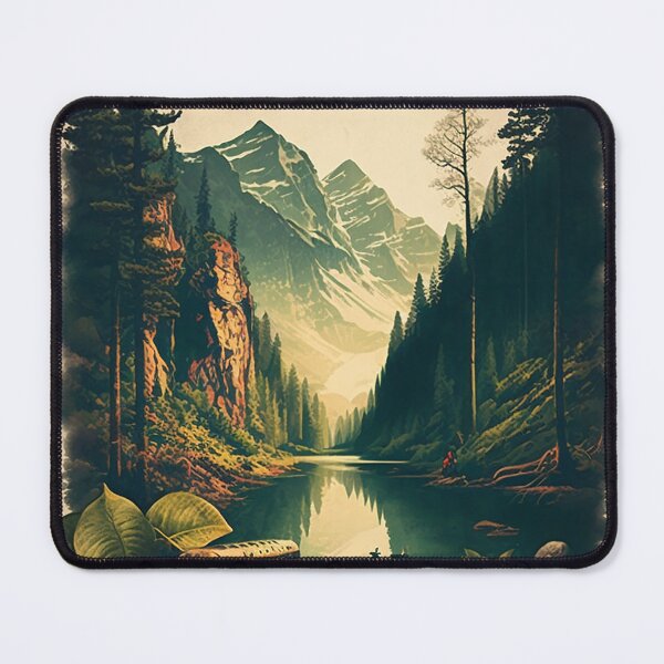 Item preview, Yellowstone River Vintage Travel Art Poster designed and sold by OldTravelArt.