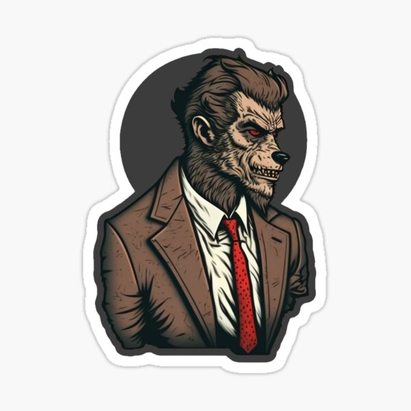 Classy Werewolf sticker type 3 Sticker