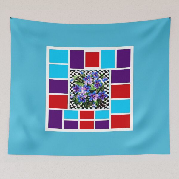 Item preview, Aquarius Crochet Violet Flower Power Colorblock Mosaic Tiles designed and sold by CMWorkshop.