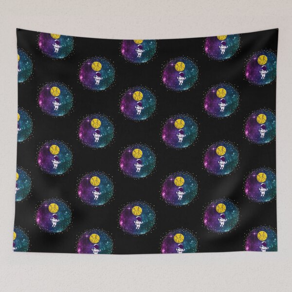 Item preview, Astronaut floating with a balloon moon designed and sold by EscapismDesigns.
