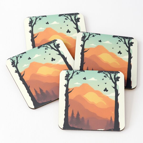 Item preview, Elevate Your Home Decor with Our Minimalist Landscape Mountain Trees Prints designed and sold by supeart.