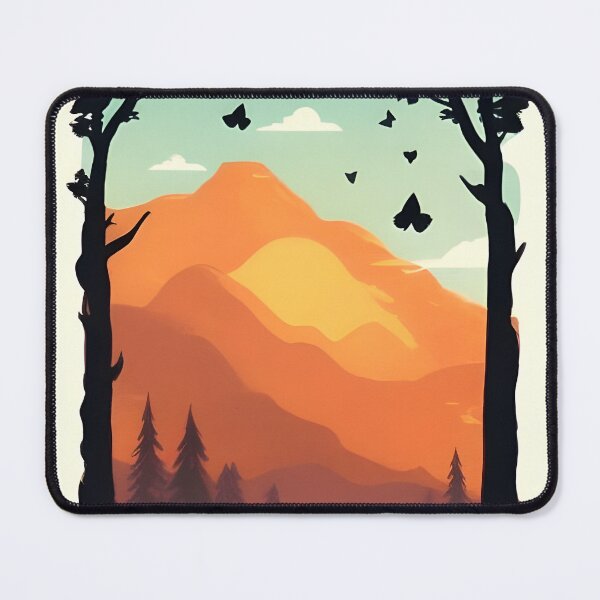 Item preview, Elevate Your Home Decor with Our Minimalist Landscape Mountain Trees Prints designed and sold by supeart.