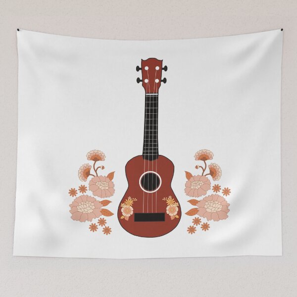 Item preview, Ukulele with flowers designed and sold by piesdesignart.