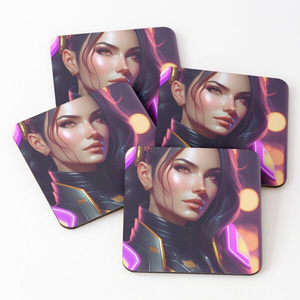 Item preview, Futuristic Diva Girl in Tech Wear designed and sold by MotionWaves.