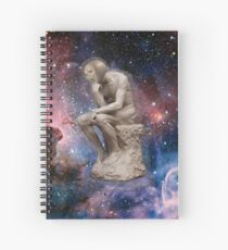 Surreal Thinker Meme Man In Space Spiral Notebook