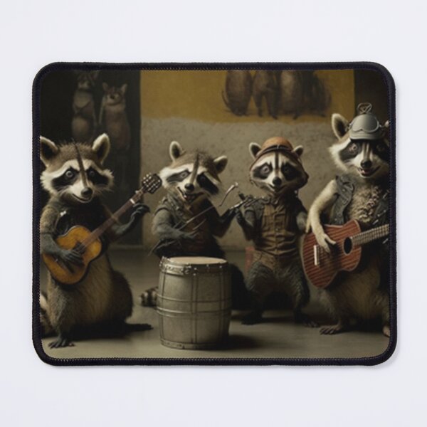 Item preview, funny raccoon playing guitar designed and sold by KLSproduct.