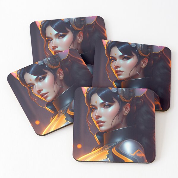 Item preview, Futuristic Diva Girl in Tech Wear designed and sold by MotionWaves.