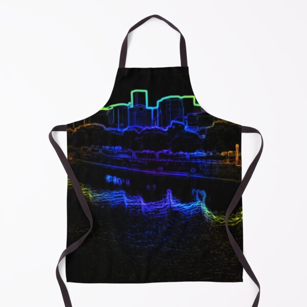 Item preview, Waterfront reflection, river, town designed and sold by Neonmystiq.