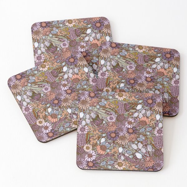 Item preview, Australian Winter Wildflower Garden Pattern designed and sold by Sketchbook Designs.