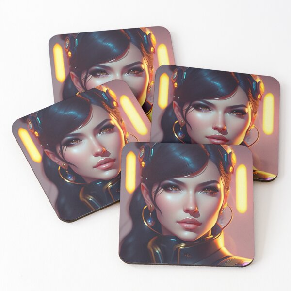 Item preview, Futuristic Diva Girl in Tech Wear designed and sold by MotionWaves.