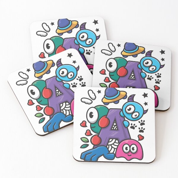 Item preview, Doodle monsters with the letter A designed and sold by yhuefpe.