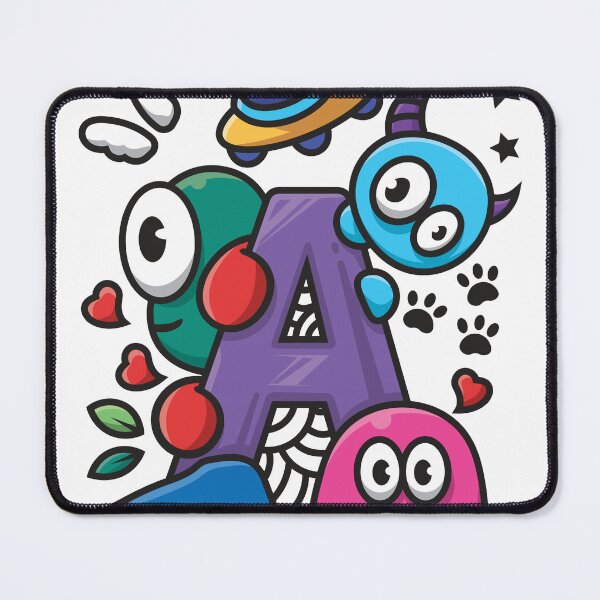 Item preview, Doodle monsters with the letter A designed and sold by yhuefpe.
