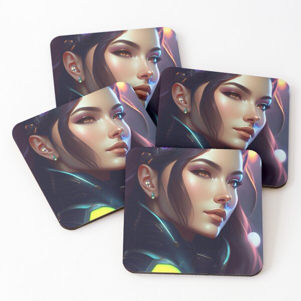 Item preview, Futuristic Diva Girl in Tech Wear designed and sold by MotionWaves.