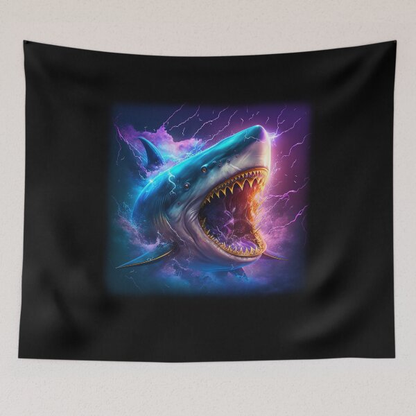 Item preview, Mutant Shark With Big Teeth Purple designed and sold by EbnerPrints.