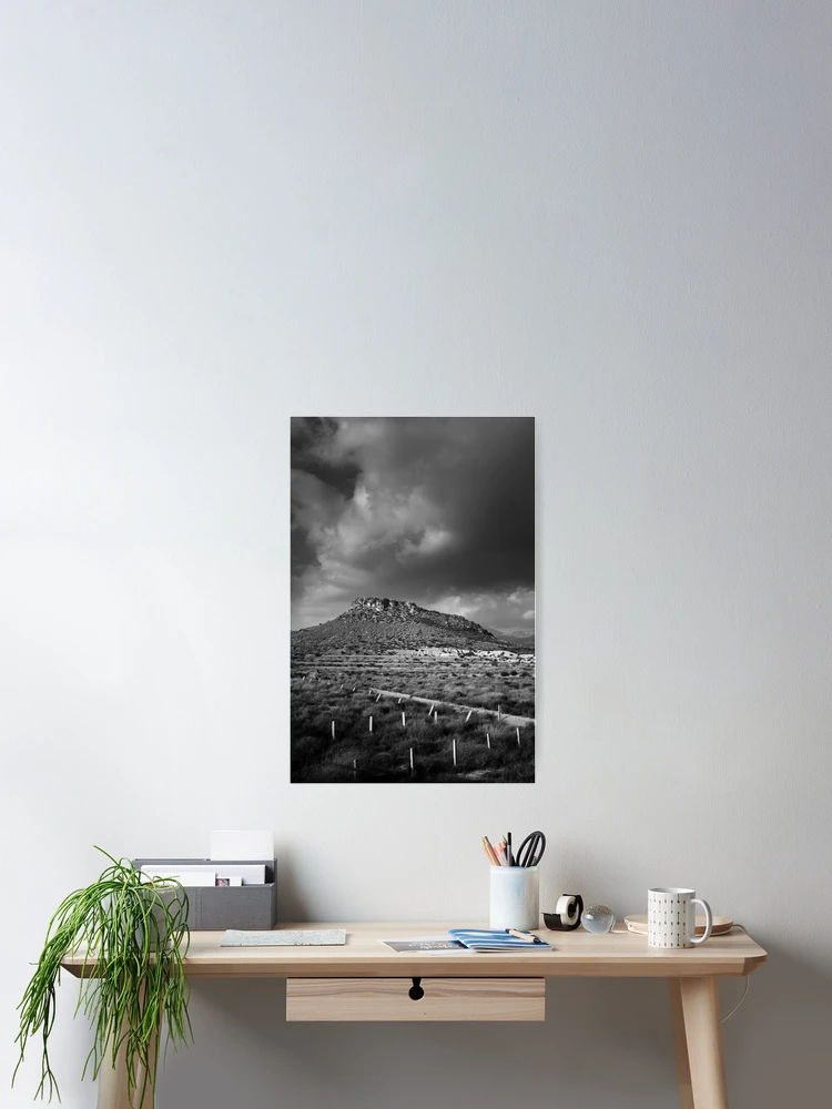 Thumbnail 2 of 3, Poster, B&W Rugged Cloud designed and sold by Ralph Goldsmith.