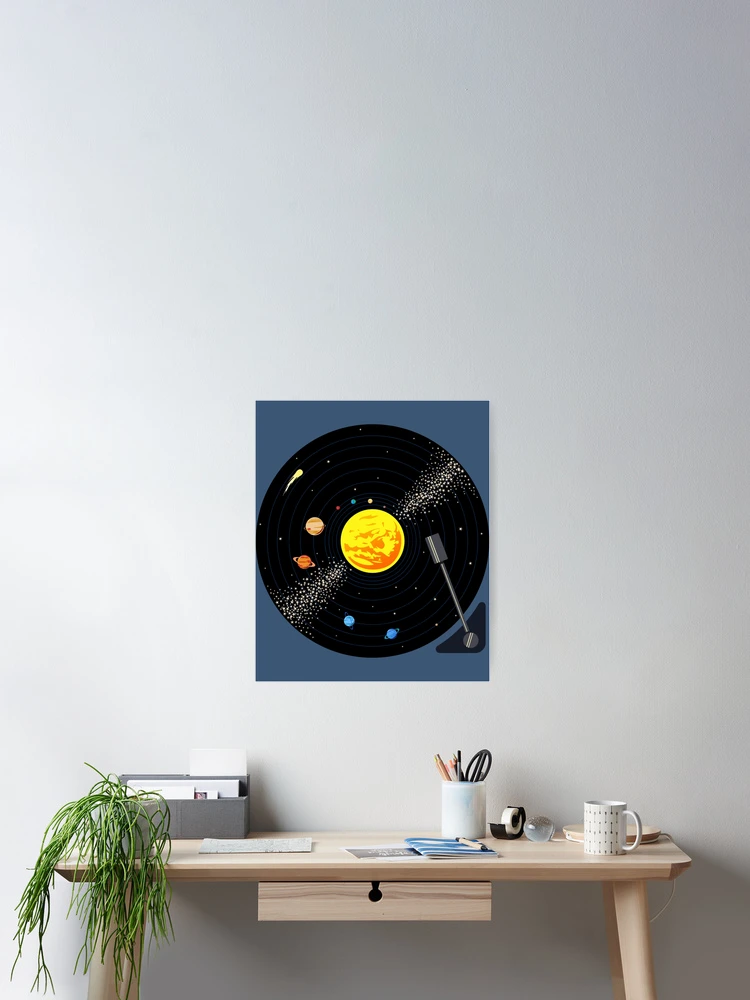 Thumbnail 2 of 3, Poster, Solar System Vinyl Record10 designed and sold by RettaQuitzon.