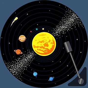 Artwork thumbnail, Solar System Vinyl Record10 by RettaQuitzon