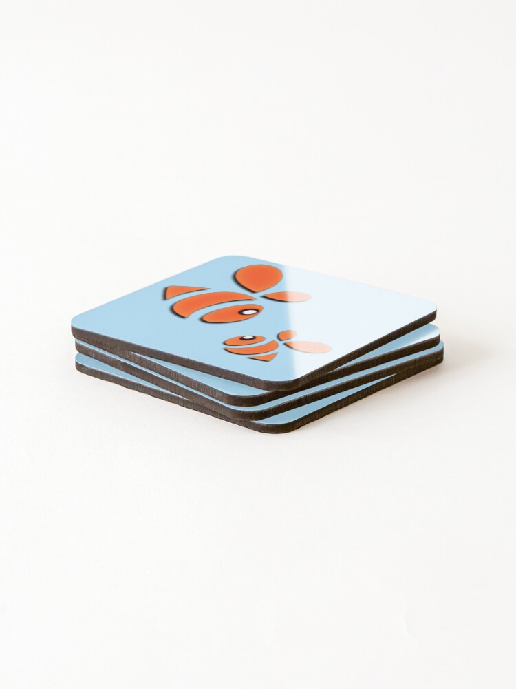 Thumbnail 4 of 5, Coasters (Set of 4), Orange bee designed and sold by Rashu10.