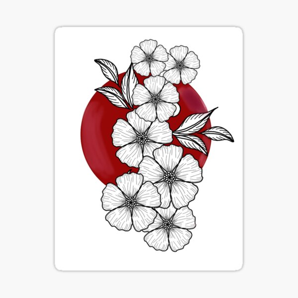 Item preview, Fineline red art designed and sold by FloralsbyKavya.