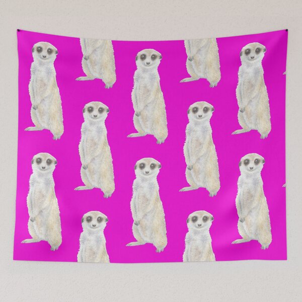 Item preview, Alert Meerkat Cutout Hot Pink designed and sold by Kathryn Price.