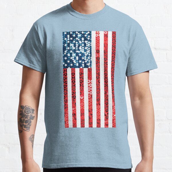 sequin flag shirt
