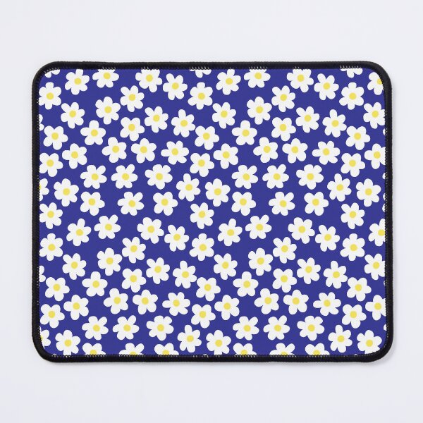 Item preview, VINTAGE RETRO DITSY CUTE FLORALS BLUE YELLOW AND WHITE designed and sold by blomastudios.