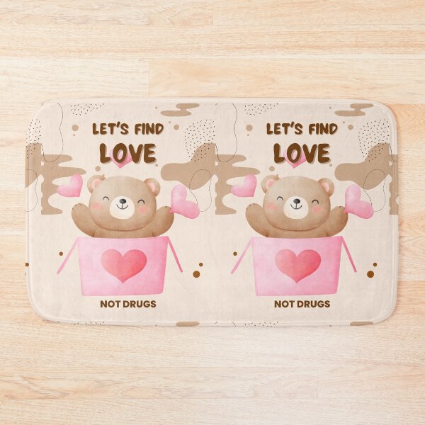 Aperçu de l'œuvre Trouvons l'amour, pas la drogue Cocaïne Bear Inspired Dites NON aux drogues Prévenir l'abus de drogues et le trafic illicite Sensibilisation aux drogues créée et vendue par PositiveVibes26.