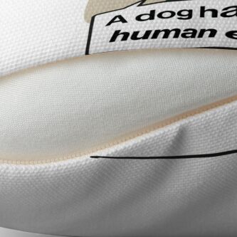 Thumbnail 2 of 3, Throw Pillow, Karl Quote - A dog has got human eyes designed and sold by Pilkingzen.