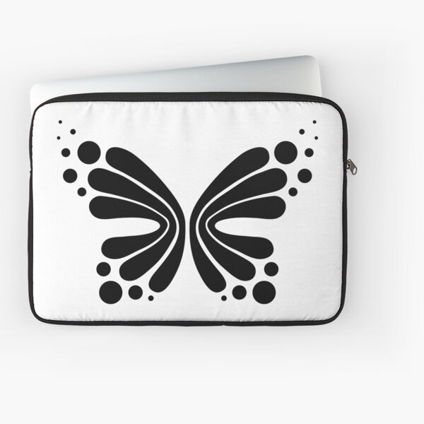 Graphic Butterfly B&W - Shee Vector Shape Laptop Sleeve