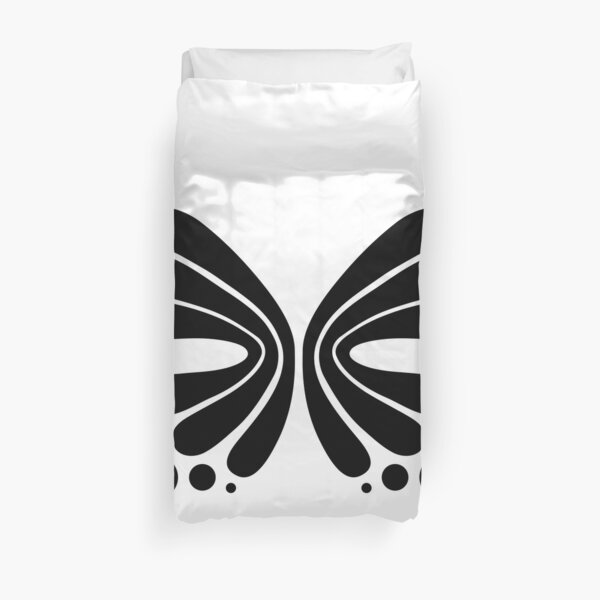Graphic Butterfly B&W - Shee Vector Shape Duvet Cover