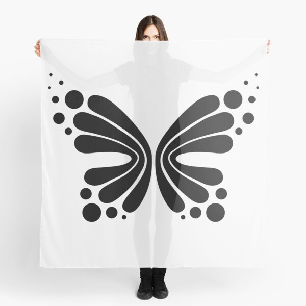 Graphic Butterfly B&W - Shee Vector Shape Scarf