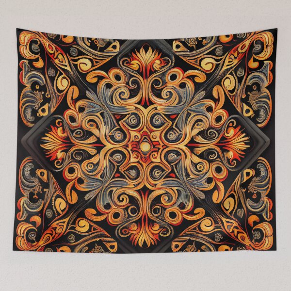 Item preview, Aggressive Traditional Pattern Digital Painting designed and sold by CodeAndColors.